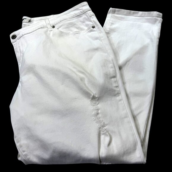 Torrid Boyfriend Jeans Distressed White Wash 24R - Picture 5 of 15